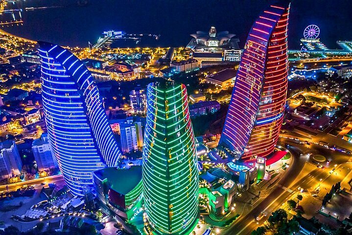Flame Towers — Baku's landmark skyline, lit every night
