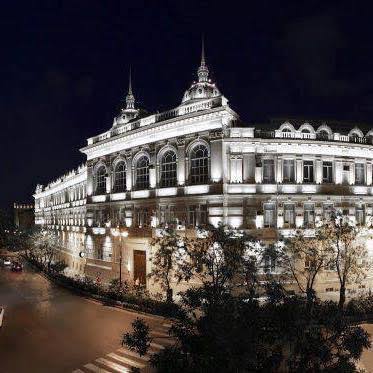 Old Baku by night — Belle-époque architecture in the city centre